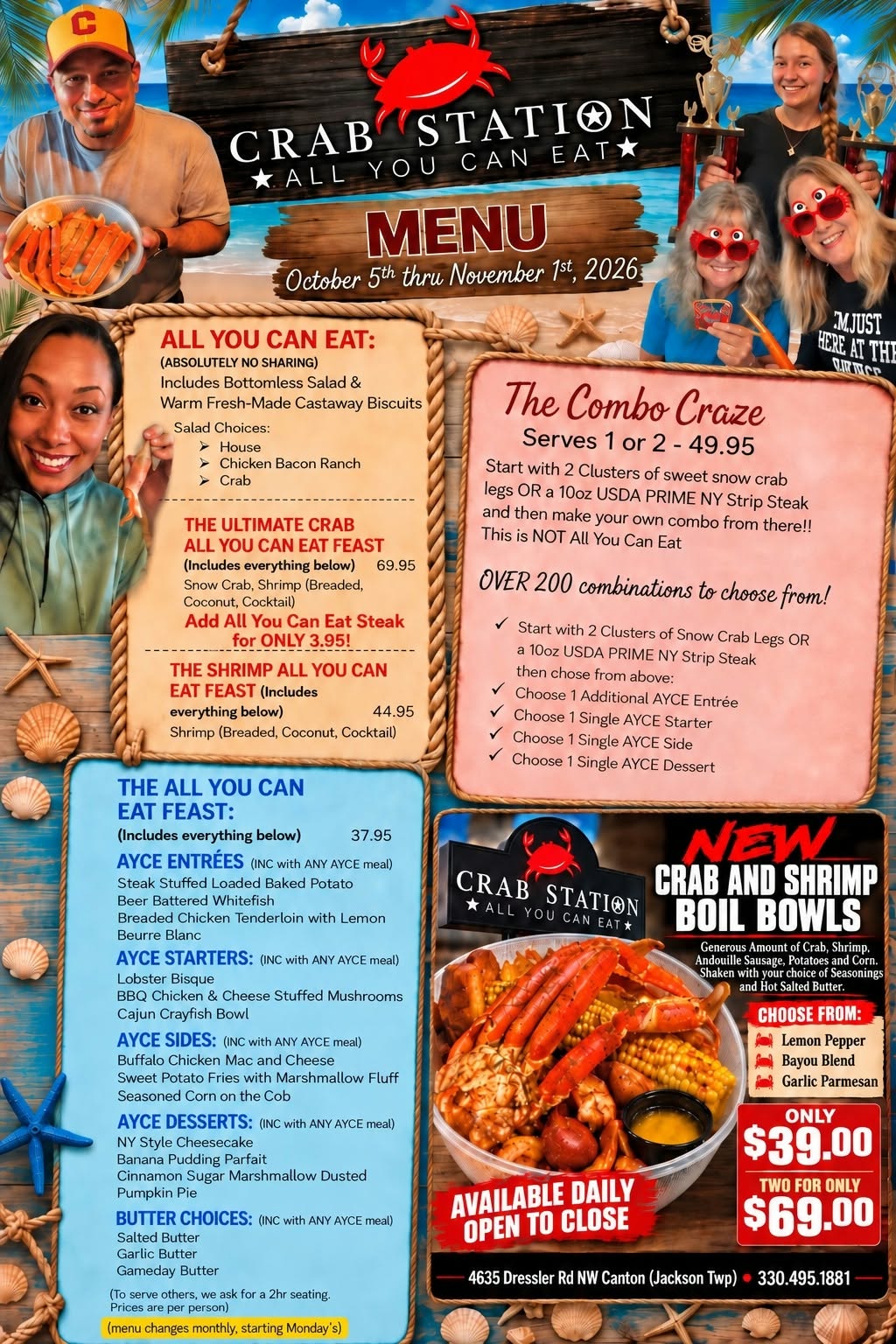 Current Crab Station All You Can Eat menu